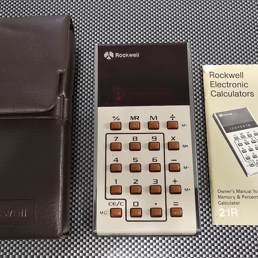 Vintage antique Rockwell Digital Calculator Model 20R No Tested